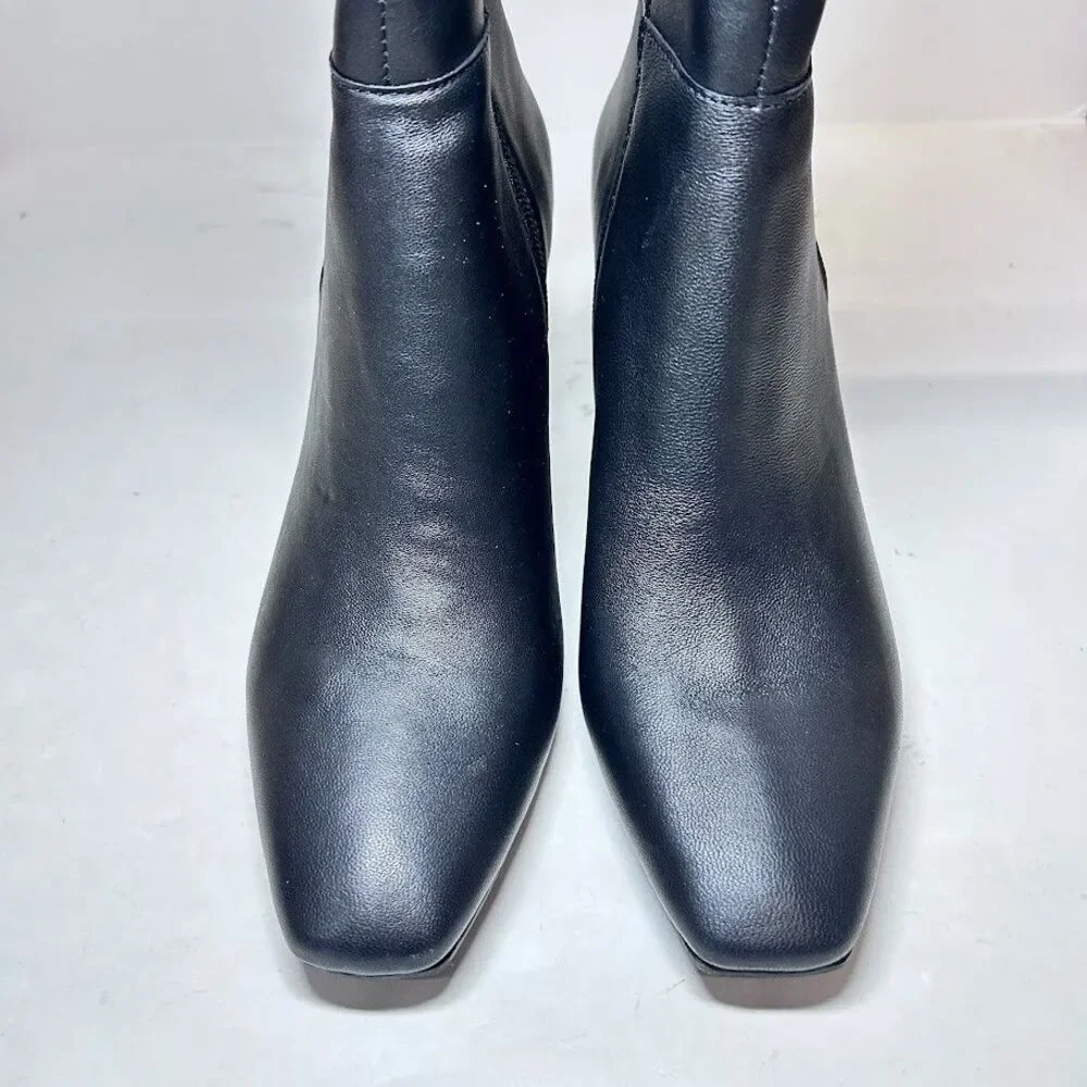 Alfani Womens 10 M WC Black Leather Tristanne High Heel Dress Boots NIB QZ5